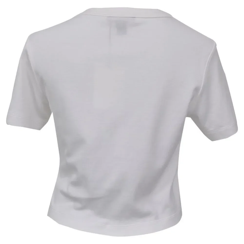 Louis Vuitton Logo Stamp Crop Top in White Cotton